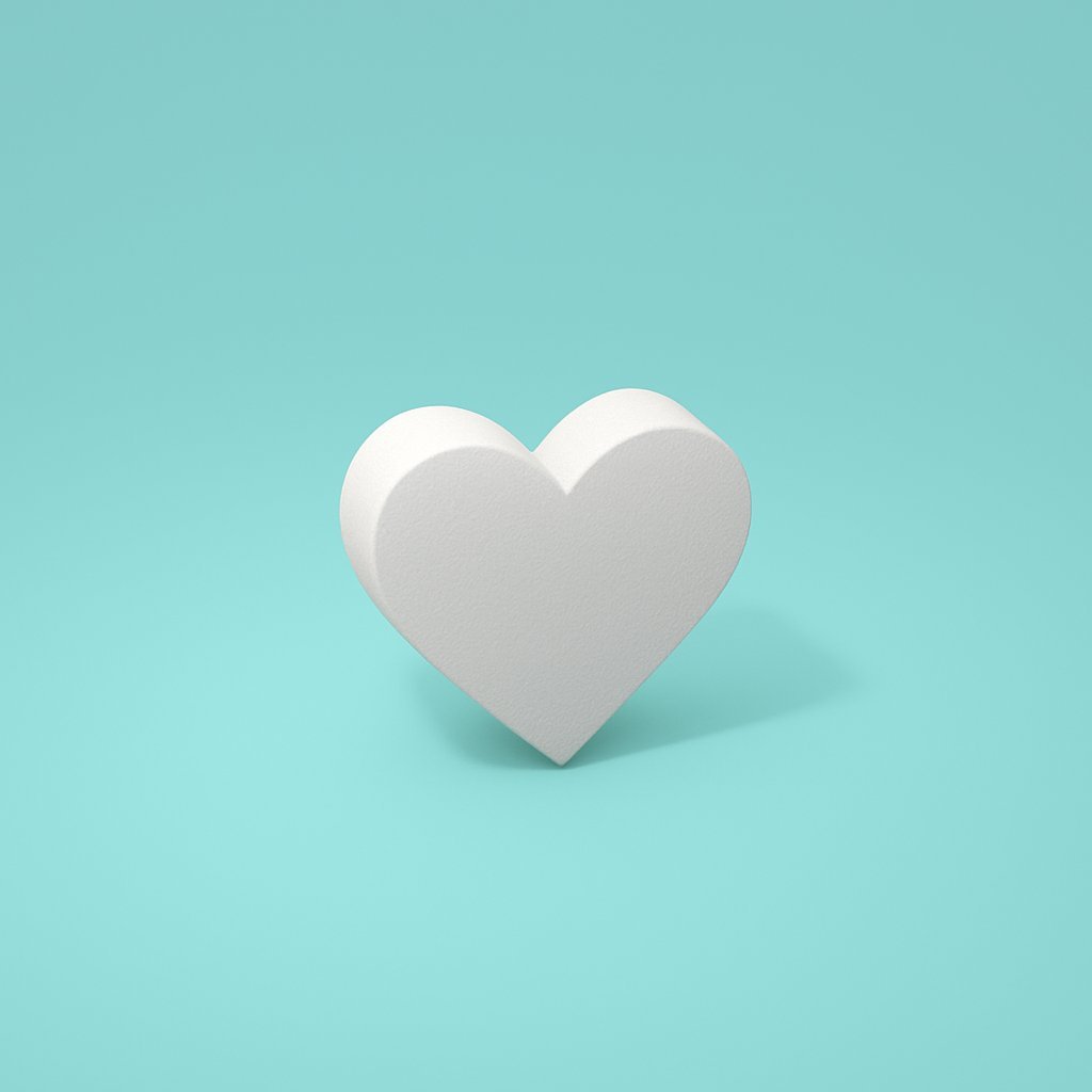 Heart Foam Cake Dummy - Foam Cake Dummy
