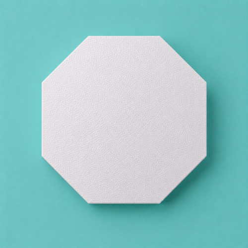 Octagon foam cake dummy 14 inch point to point base tier, seen from above showing eight equal faces, smooth white finish