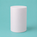 Extra tall round foam cake dummy, 6 inch diameter by 8 inch tall, smooth white finish, ready to decorate