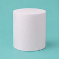 Extra tall round foam cake dummy, 8 inch diameter by 9 inch tall, for double barrel cakes, smooth white finish