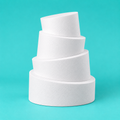 Showpiece Set: 6, 8, 10, 12 inch round topsy turvy cake dummies, Tall Angle