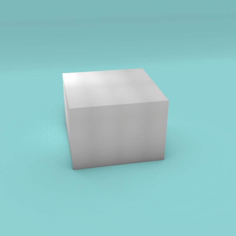 Square foam cake dummy 14 inch by 14 inch, 10 inch tall, smooth white finish, ready to decorate