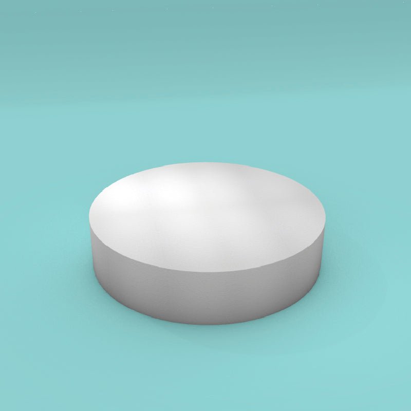 Round foam cake dummy 17 inch diameter by 4 inch tall, smooth white finish, ready to decorate