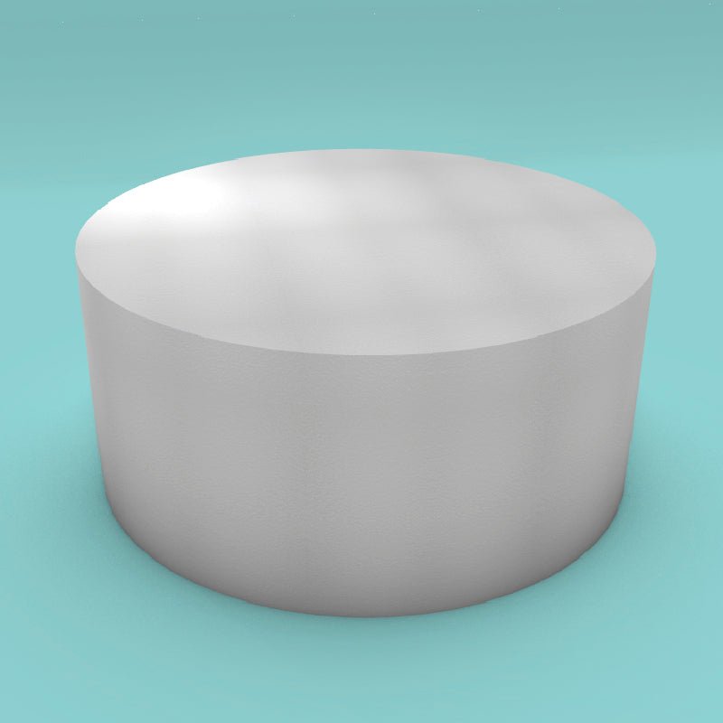 Round foam cake dummy 22 inch diameter by 10 inch tall, smooth white finish, ready to decorate