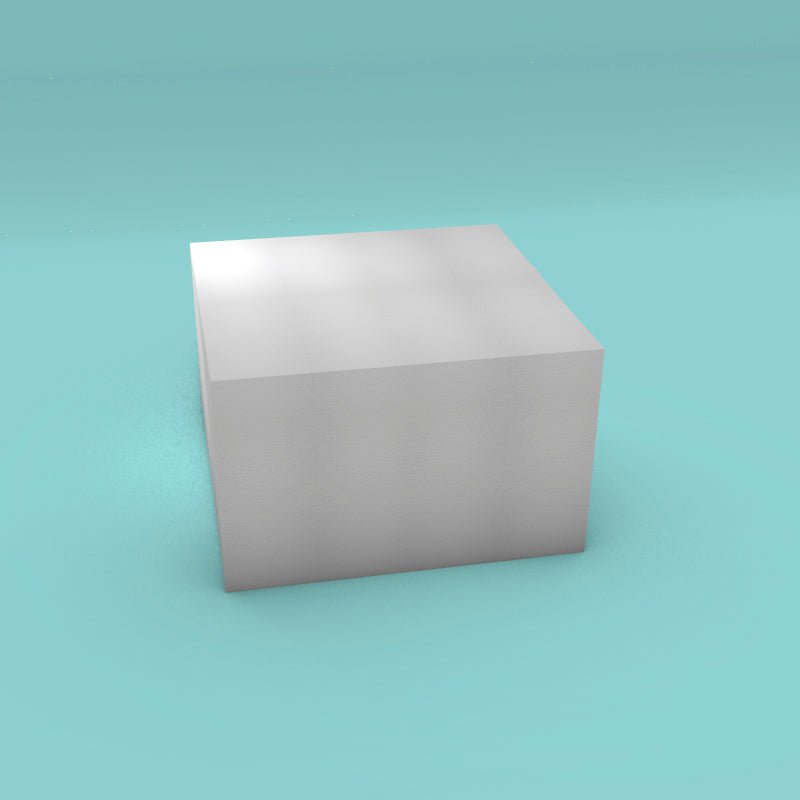 Square foam cake dummy 16 inch by 16 inch, 10 inch tall, smooth white finish, ready to decorate