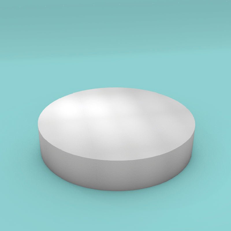 Round foam cake dummy 20 inch diameter by 4 inch tall, smooth white finish, ready to decorate