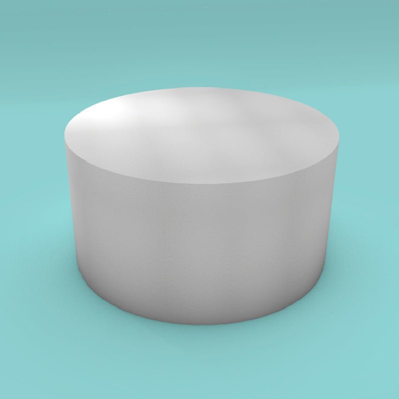 Round foam cake dummy 19 inch diameter by 10 inch tall, smooth white finish, ready to decorate