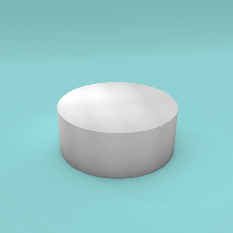 Round foam cake dummy 15 inch diameter by 6 inch tall, smooth white finish, ready to decorate