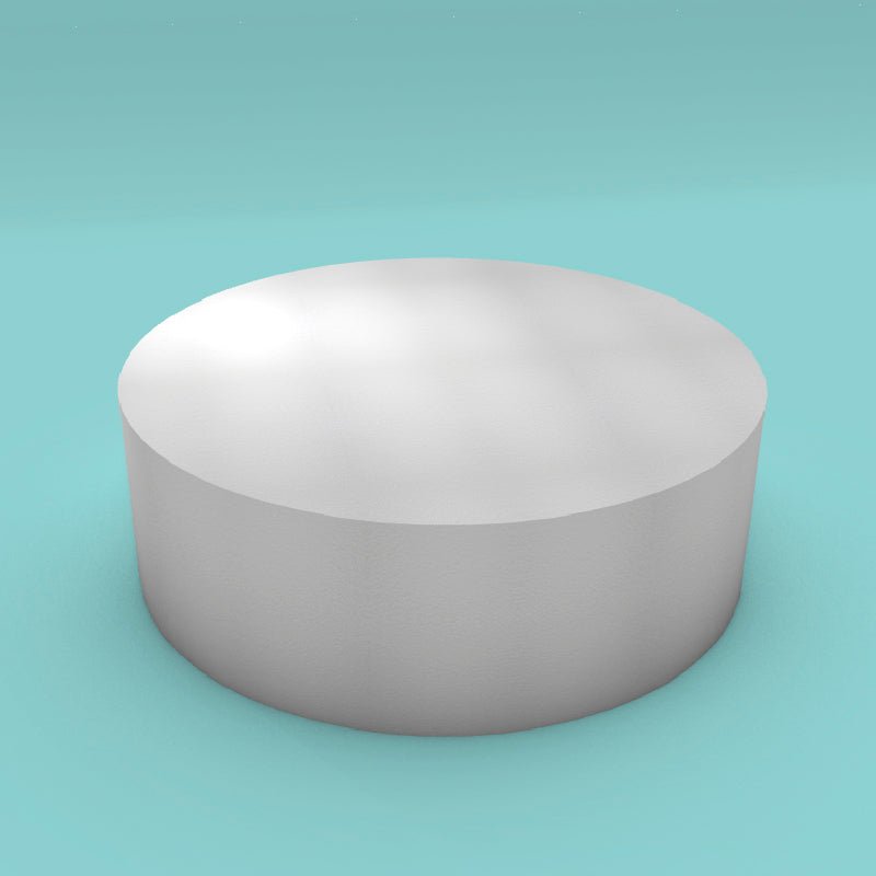 Round foam cake dummy 21 inch diameter by 7 inch tall, smooth white finish, ready to decorate