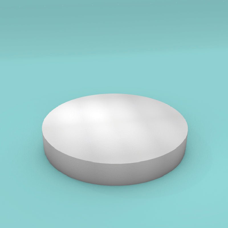 Round foam cake dummy, 19 inch diameter, smooth white finish, ready to decorate