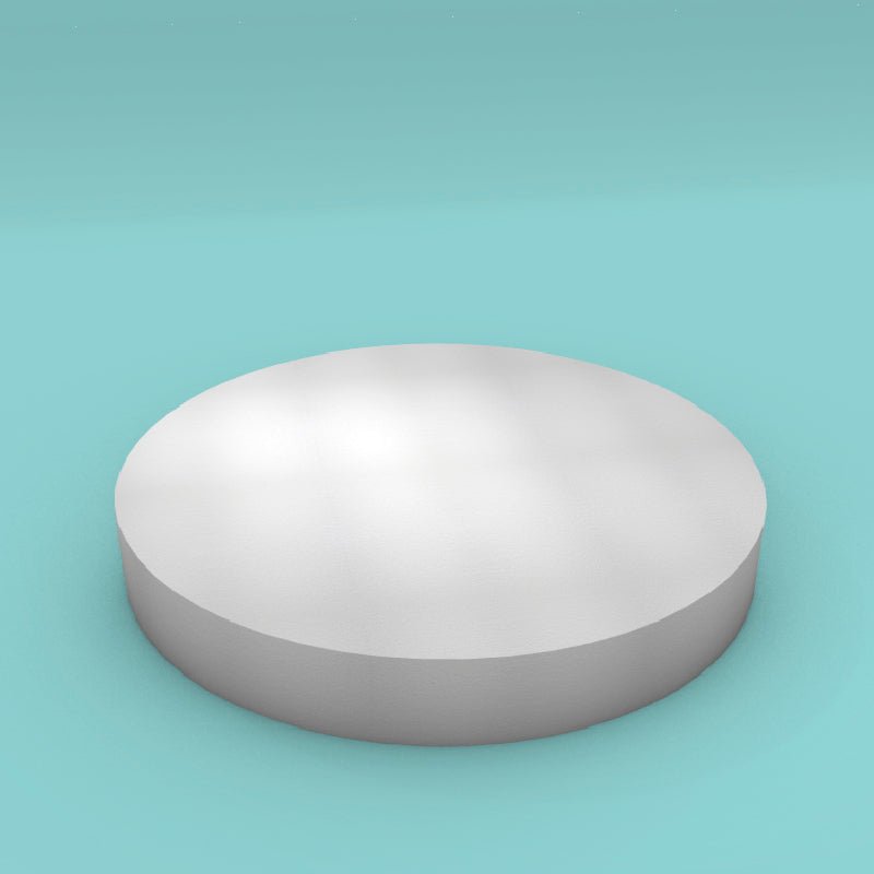 Round foam cake dummy, 22 inch diameter, smooth white finish, ready to decorate