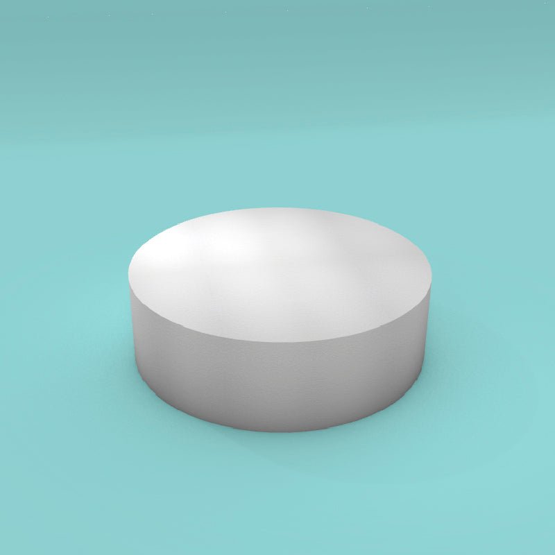 Round foam cake dummy 16 inch diameter by 5 inch tall, smooth white finish, ready to decorate