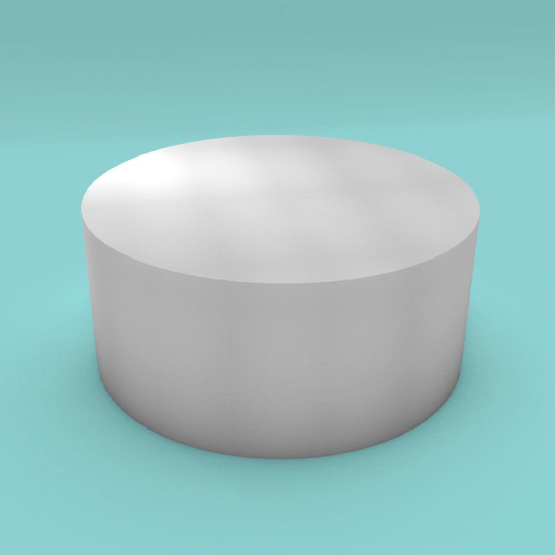 Round foam cake dummy 20 inch diameter by 9 inch tall, smooth white finish, ready to decorate