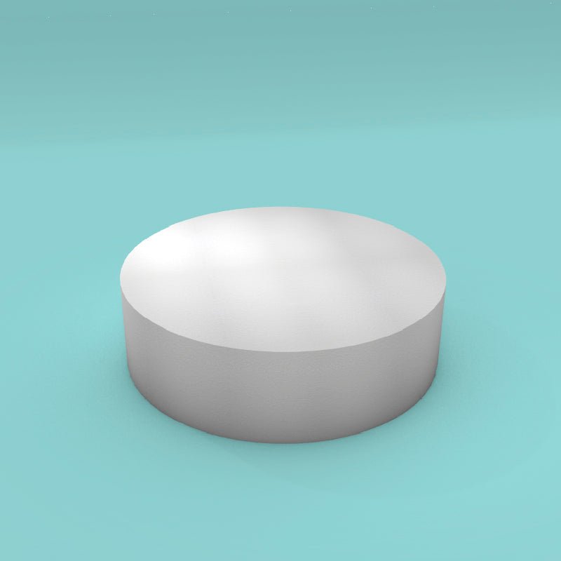 Round foam cake dummy 17 inch diameter by 5 inch tall, smooth white finish, ready to decorate