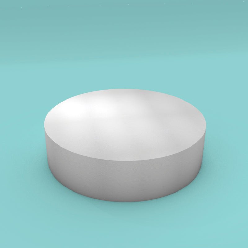Round foam cake dummy 19 inch diameter by 5 inch tall, smooth white finish, ready to decorate