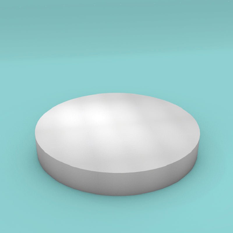 Round foam cake dummy, 21 inch diameter, smooth white finish, ready to decorate