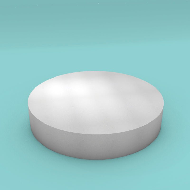 Round foam cake dummy 21 inch diameter by 4 inch tall, smooth white finish, ready to decorate