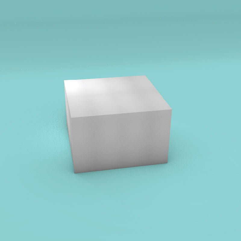 Square foam cake dummy 14 inch by 14 inch, 9 inch tall, smooth white finish, ready to decorate