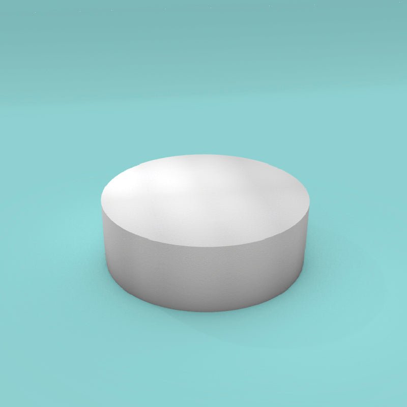 Round foam cake dummy 15 inch diameter by 5 inch tall, smooth white finish, ready to decorate