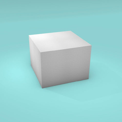 Reference image only - actual product is an 8 inch round scalloped edge foam cake dummy, not the shape shown