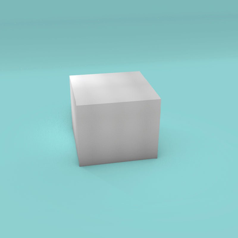 Square foam cake dummy 12 inch by 12 inch, 10 inch tall, smooth white finish, ready to decorate