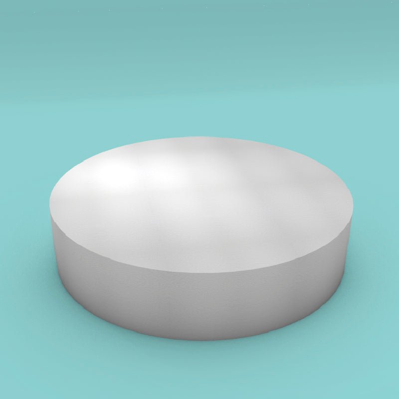 Round foam cake dummy 22 inch diameter by 5 inch tall, smooth white finish, ready to decorate