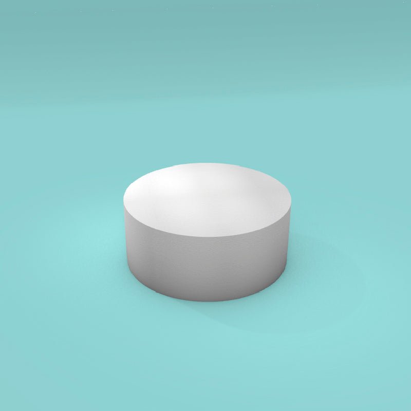 Round foam cake dummy 12 inch diameter by 5 inch tall, smooth white finish, ready to decorate