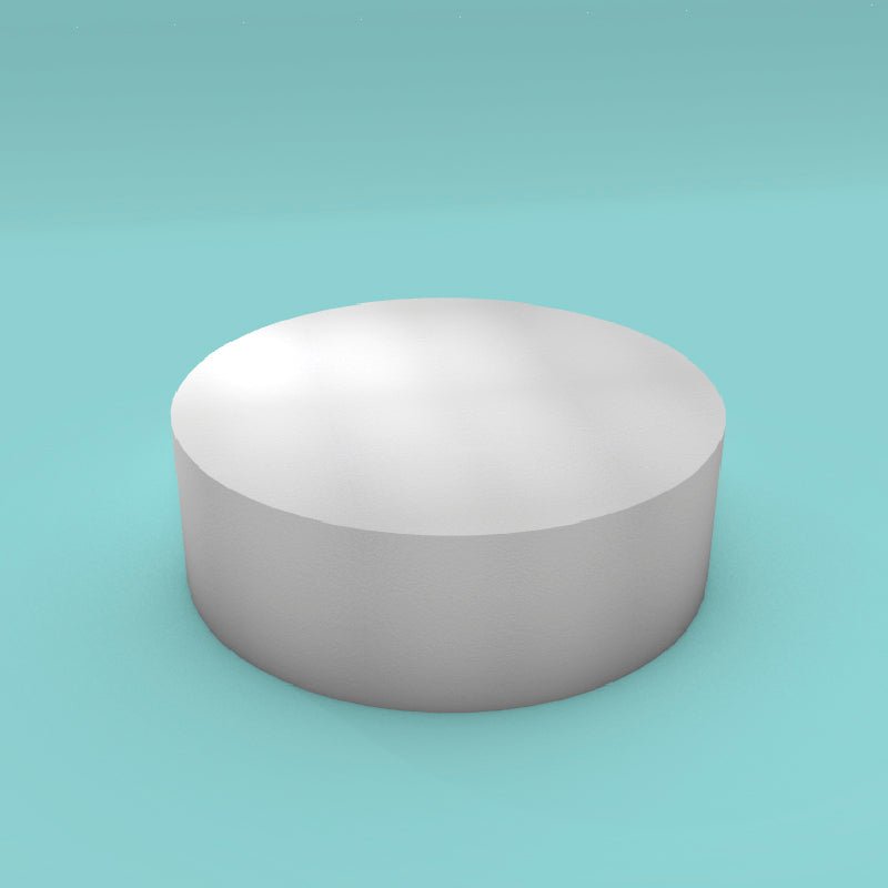 Round foam cake dummy 18 inch diameter by 6 inch tall, smooth white finish, ready to decorate