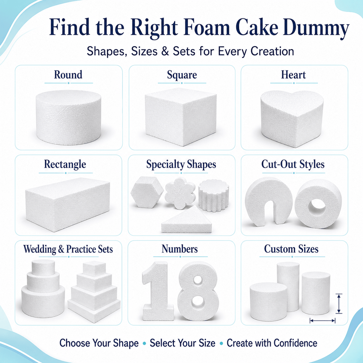 dummyfoam - fakecake - foamdummies - dummysupply - customdummies - rounddummy - customfoam