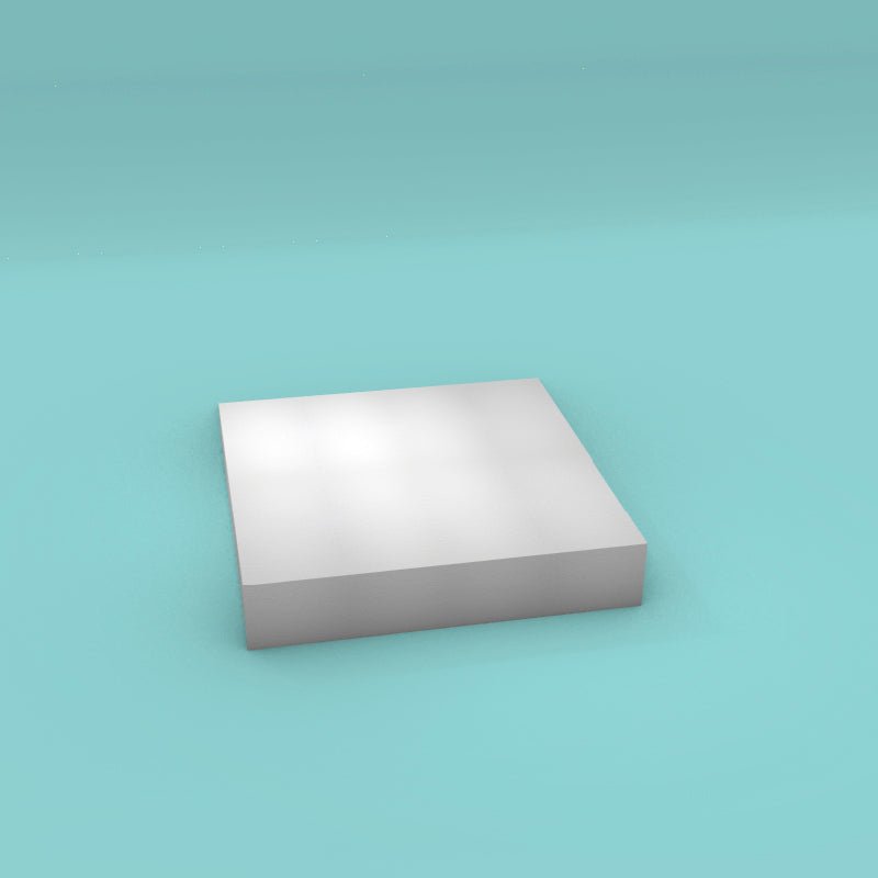 Square foam cake dummy 16 inch by 16 inch, 3 inch tall, smooth white finish, ready to decorate