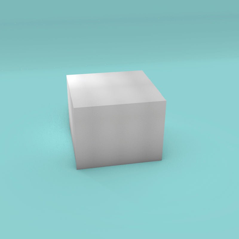 Square foam cake dummy 13 inch by 13 inch, 10 inch tall, smooth white finish, ready to decorate