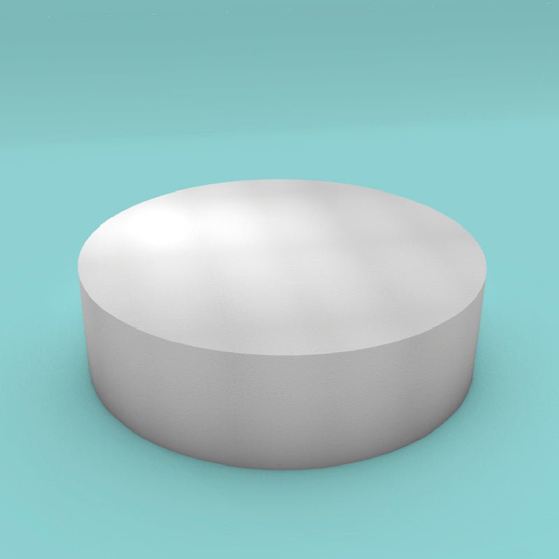 Round foam cake dummy 21 inch diameter by 6 inch tall, smooth white finish, ready to decorate