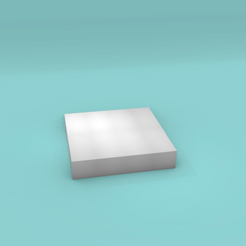 Square foam cake dummy 15 inch by 15 inch, 3 inch tall, smooth white finish, ready to decorate