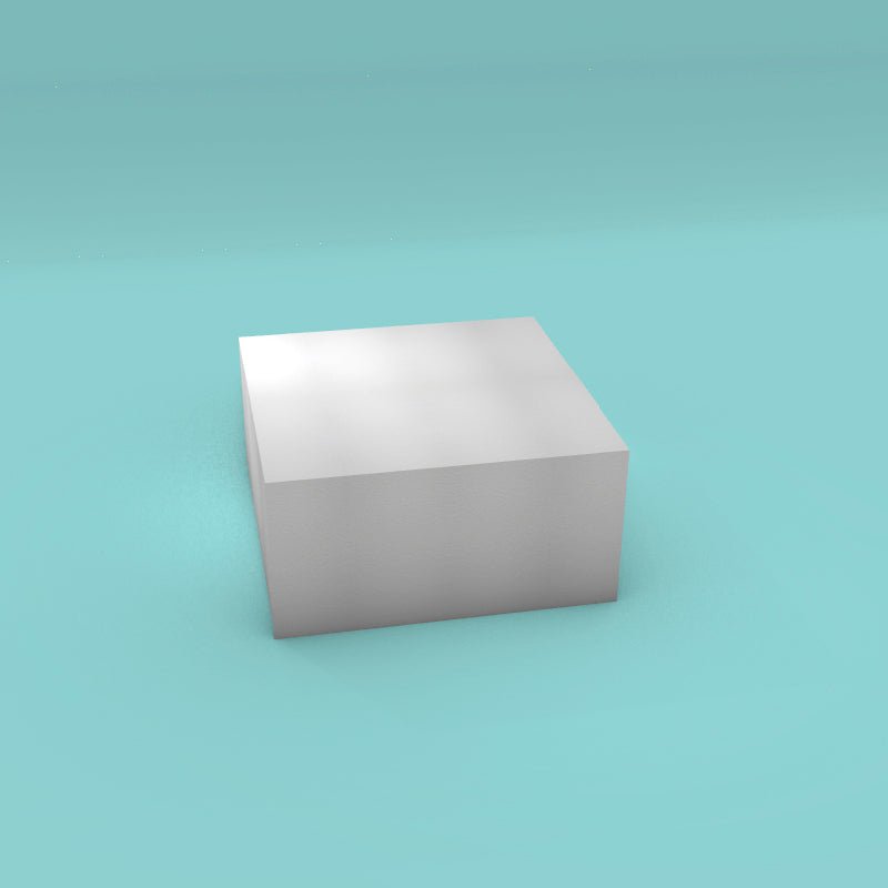 Square foam cake dummy 14 inch by 14 inch, 7 inch tall, smooth white finish, ready to decorate