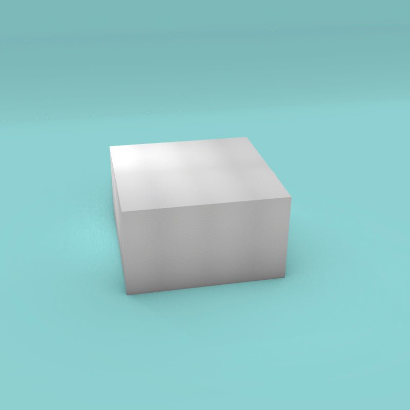 Square foam cake dummy 14 inch by 14 inch, 8 inch tall, smooth white finish, ready to decorate