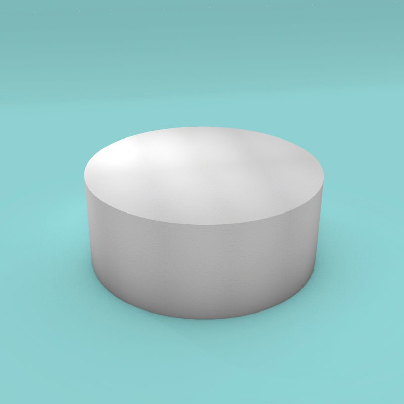 Round foam cake dummy 17 inch diameter by 7 inch tall, smooth white finish, ready to decorate