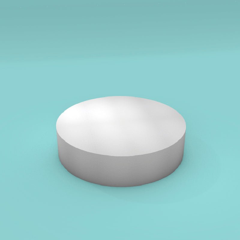 Round foam cake dummy 16 inch diameter by 4 inch tall, smooth white finish, ready to decorate