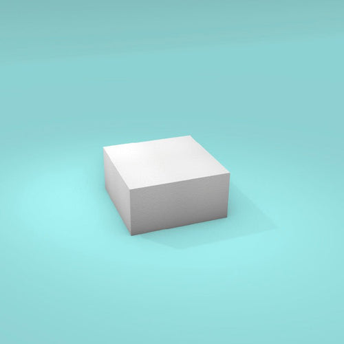 Reference image only - actual product is a 6 inch round scalloped edge foam cake dummy, not the shape shown