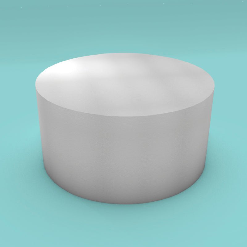 Round foam cake dummy 20 inch diameter by 10 inch tall, smooth white finish, ready to decorate