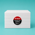 Foam Cake Dummy Riser 8 Inch Square, Pack of 5 - Fake Cake Base for Tiered Cakes